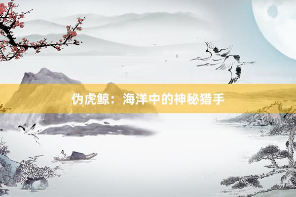 伪虎鲸：海洋中的神秘猎手